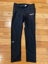 Womens UNDERARMOUR Compression LEGGINGS- Medium M- BLACK- NEW
