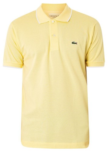 Lacoste Men's Polo Shirt Pique Cotton Short Sleeve Stripe Collar Slim Fit - Picture 16 of 26