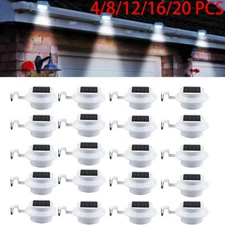 1~20x LED Solar Powered Gutter Light Outdoor/Garden/Yard/Wall/Fence/Pathway Lamp