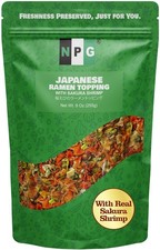 Japanese Ramen Topping with Sakura Shrimp 9 oz, 11-Blend Dehydrated Vegetables