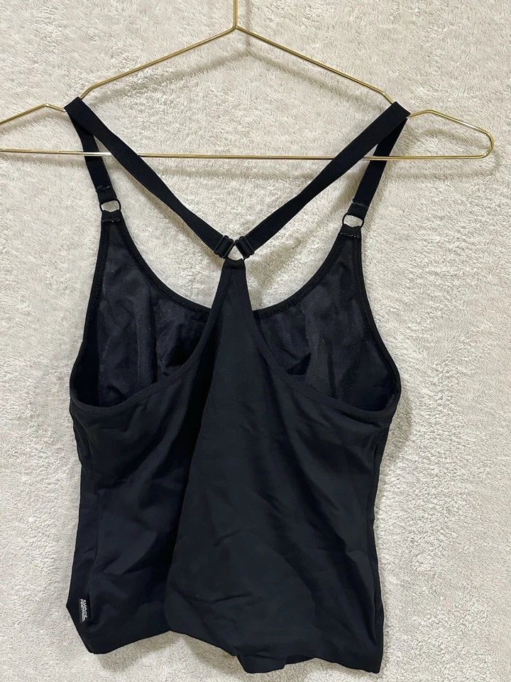 Sujetador deportivo de entrenamiento con correas ajustables sin mangas negro talla 36C AMORTIGUADOR Foto 3 de 4