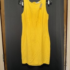 VTG Ann Taylor Yellow Sleeveless Dress NWT Size 6