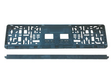 1 Stück Kennzeichenhalter Nummernschildhalter schwarz mit Leiste abnehmbar NEU