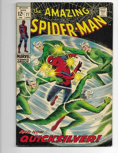 Amazing Spider-Man 71 1969 Marvel Comics VG+ 4.5 *See Description* Quicksilver