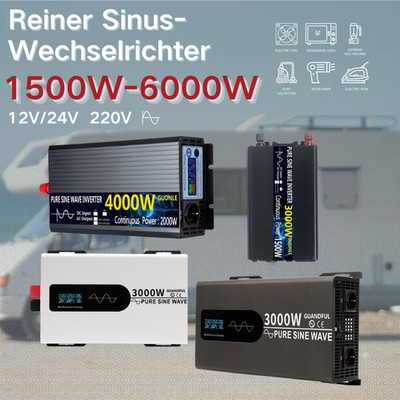 1500W-6000W Reiner Sinuswellenwechselrichter Wechselrichter 12V/24V 220V/230V 