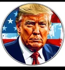 DONALD TRUMP Colorised coin 1 Oz Silver 2024 999 COA. Britannia Sigma Tested