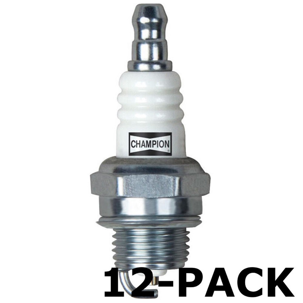 Champion Spark Plug 858 12pk Copper Plus 14mm 9.5mm Small Engine Non-Resistor