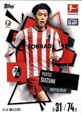Match Attax Bundesliga 2025/26 FE-25 - Yuito Suzuki - 1st Edition - Attax Debut