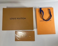 Louis Vuitton Logo Orange Rectangular Gift Box Shopping Bag Packaging Set