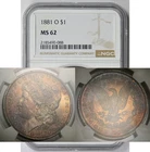 1881-O Morgan Dollar $1 MS 62 NGC Toned