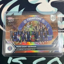 2025-26 UCL Topps Now Paris Saint-Germain UEFA Champions Team Photo Orange /25