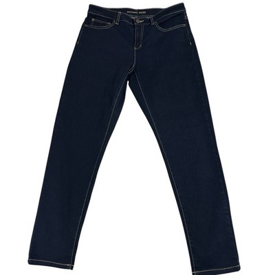 Michael Kors Izzy Cropped Skinny Jeans. Dark Blue. Size 8 NWOT