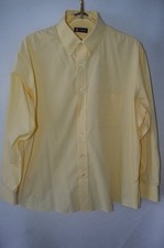 Chaps Men’s Yellow Long Sleeve 18.5 34/35 Dress Shirt Cotton Blend