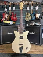 Danelectro Convertible Reissue White Hollow Body Electric Guitar