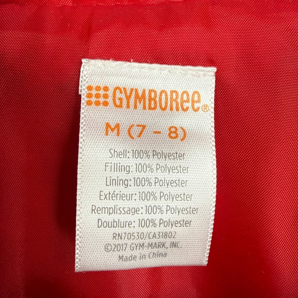 Gymboree Girls Gray Snowflake Puffer Jacket Hooded Winter Coat Size M 7-8 - Image 2 of 4