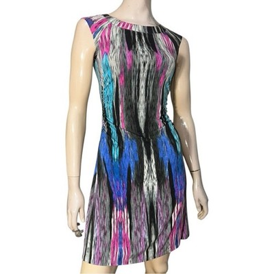 Three Dots for Bloomingdale s Women s S Multi Color Streaked Jersey Mini Dress