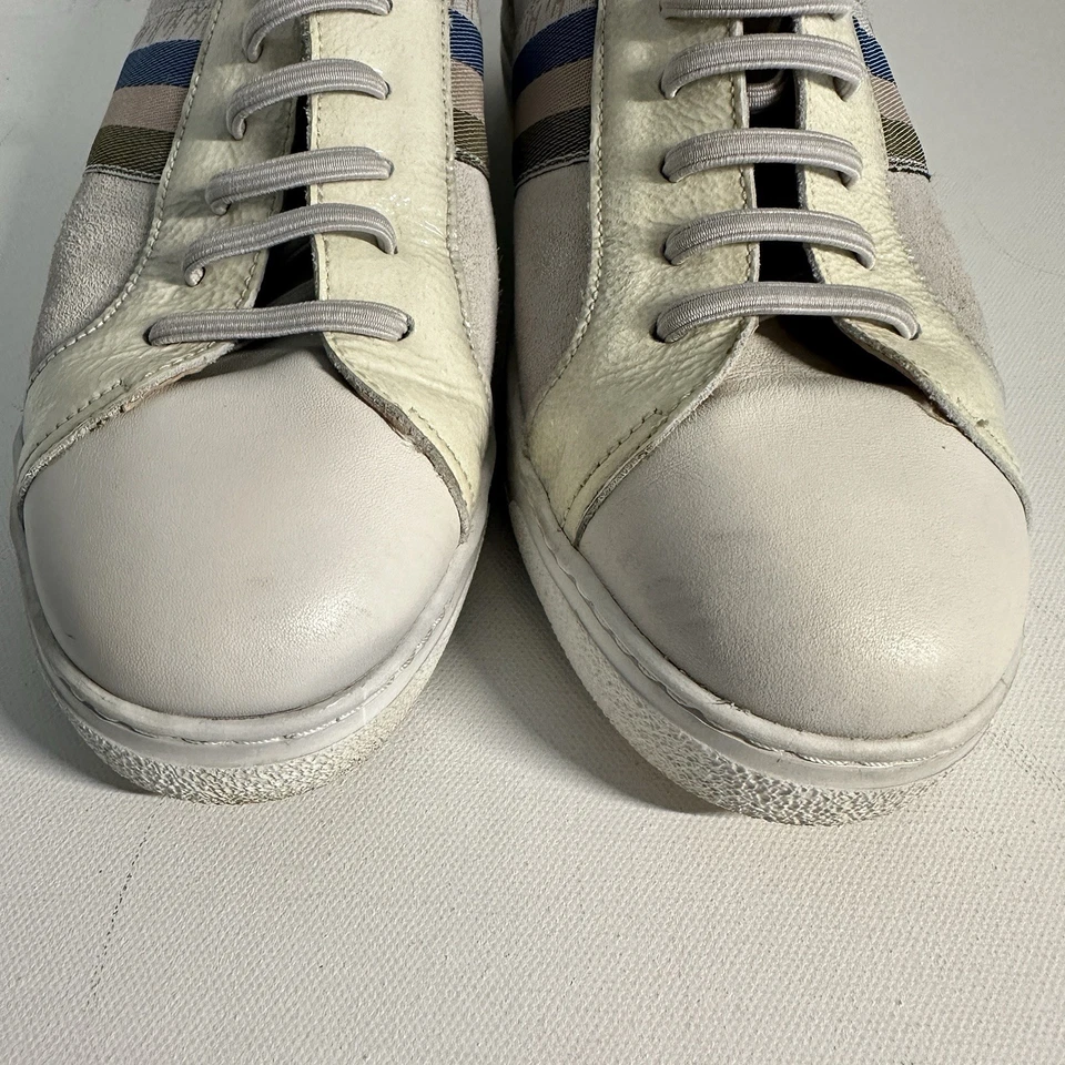 Hispanitas Mujer Zapatillas Plataforma Talla 40 EE. UU. 9,5–10 Gamuza Cuero España Rayas Foto 3 de 4