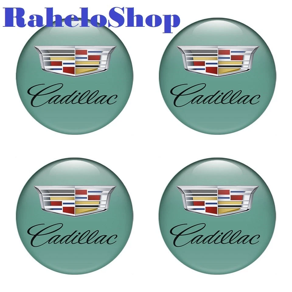 Juego de 4 pegatinas emblema logotipo Cadillac todos los tamaños abovedado silicona epoxi impresión 3D Foto 3 de 3