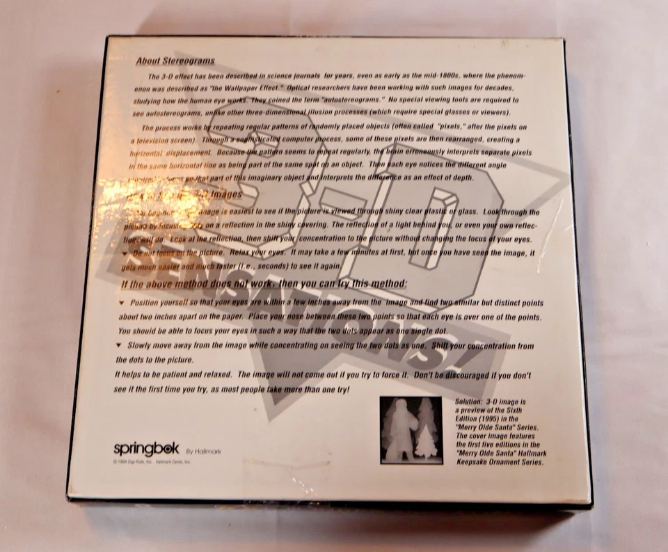 Vintage Springbok "Merry Olde Santa" 500 Piece 3D Sensations Jigsaw Puzzle - Image 4 of 4