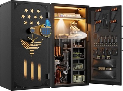 Fingerprint Large Rifle Safe, 30-40 Biometric Gun Safe for Rifle and Shotgun/Rif