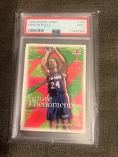 1999 Hoops WNBA Basketball Minnesota Lynx Kristin Folkl Rookie #108 PSA 9