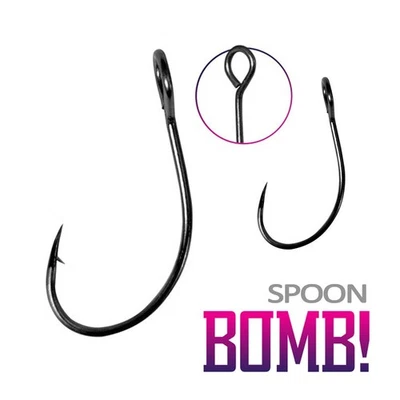 MUSTAD 10x Spoon Haken | Einzelhaken für Spoons & Mini Wobbler ohne Widerhaken barbless