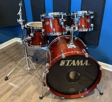 Tama Starclassic Performer Birch Japan 4pc Drum Set Walnut Remo Free Shipping
