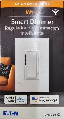 Eaton Smart Home (EWFD30-C2-BX-LW) WI-FI Smart Dimmer Switch (Alexa, Google)