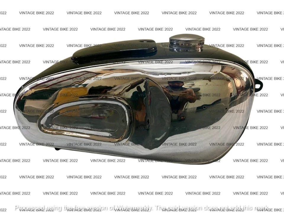 适合宝马 R60/2 AIRHEAD R69 SCHORSCH MEIER 黑色铬燃料箱 1960 TB+CAP — 第 2/4 张图片