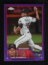 2023 Topps Chrome Update Purple Refractor 14/250 Carlos Vargas #USC162 0lj0