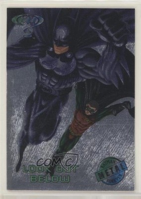 1995 Fleer Metal Forever Silver Flasher Batman Robin Look Out Below #99 07u9