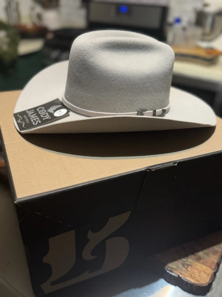 Cody James Silverbelly Felt Hat In Box Size 7 1/2 Made In USA - Image 3 of 4