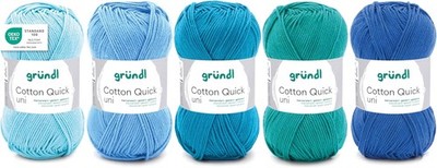 Gründl Wolle Cotton Quick uni - dünne Wolle zum Häkeln - Strickgarn - Häkelgarn 