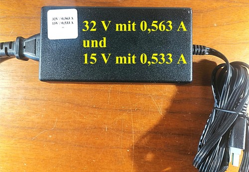 HP Drucker Netzteil 220 V auf 32 V = / 0,563 A und 15 V = /0,533 A, 100% OK
