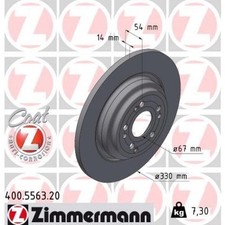 2x Zimmermann 400.5563.20 Bremsscheibe für MERCEDES BENZ GLE V167 C167
