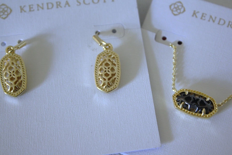 Kendra Scott Elisa Colgante y Lee Oro Gancho Pendientes Colgantes Nuevos con Etiquetas Foto 3 de 4