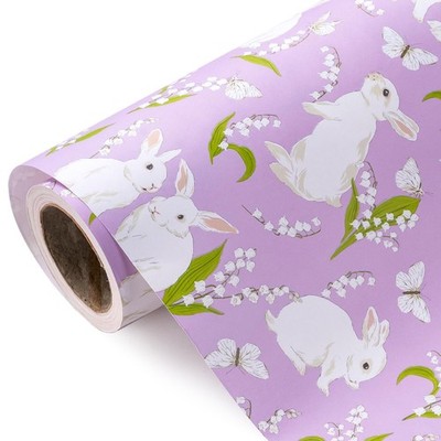 Kraft Easter Wrapping Paper Roll - Mini Roll - 17 Inch x 16.5 Feet - Spring East