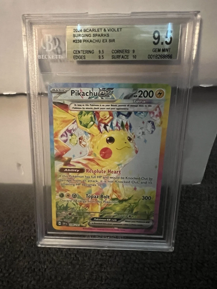 Pikachu Pokémon TCG Grade 9.5 Rare Individual Collectible Card