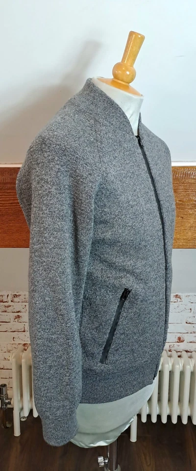 BARBOUR WEATHER COMFORT ZIP UP GREY WOOL CARDIGAN SIZE SMALL IN NICE CONDITION - Image 2 of 4