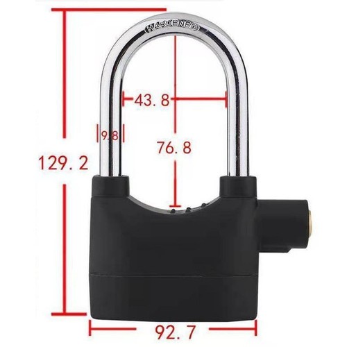 Adequate Protection Heavy Duty Waterproof Padlock with High Decibel Alarm - Picture 7 of 36