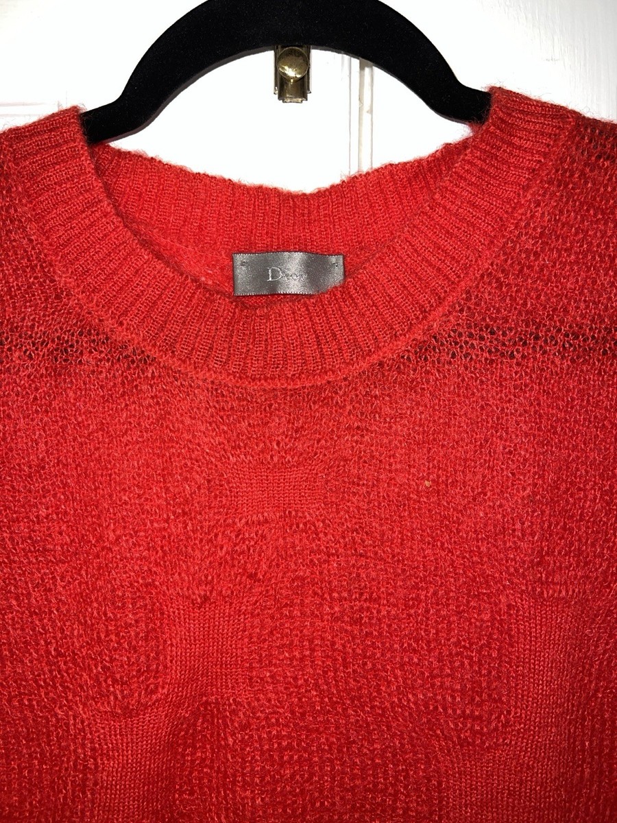 dior homme 07aw モヘアニット エディスリマン Dior Homme AW07 Red Mohair Sweater – Hedi Slimane Era | eBay