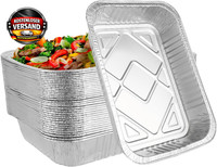 30 StüCk Aluschalen Grill, 37 X 26 X 7 Cm Alu Grillschalen, 4900Ml Aluschalen Gr
