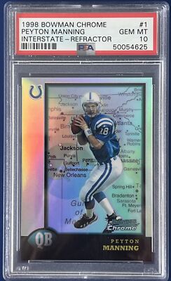 セール PEYTON MANNING BOWMAN CHROME RC マニング 1998 BOWMAN CHROME PREVIEW REFRACTOR #BCP1 PEYTON MANNING