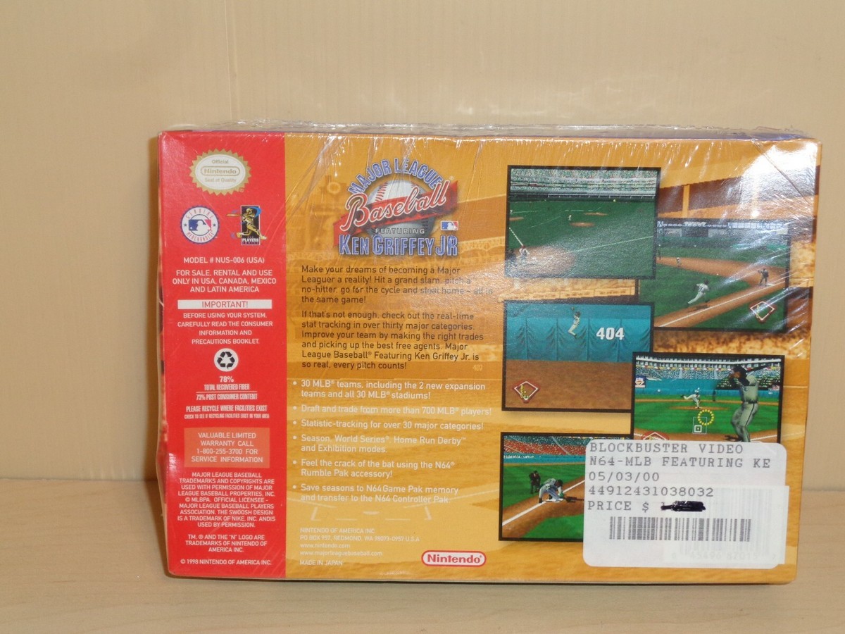 Nintendo 64 N64 Major League Baseball Ken Griffey Jr. With Box. | eBay