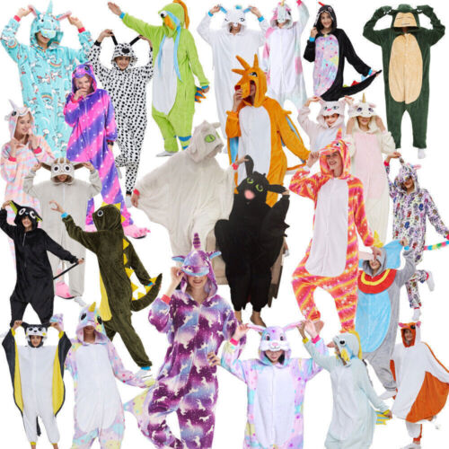 Unisex Pyjama Pajamas Kigurumi Onesie11 Adult Animal Xmas Cosplay Costume New - Afbeelding 1 van 36