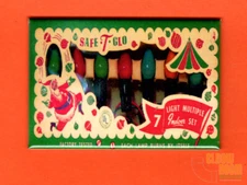 Vintage Safe-T-Glo Christmas Lights box art 2x3" fridge/locker magnet 