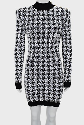 balmain dress black and white Two-Tone Long Dress by Balmain