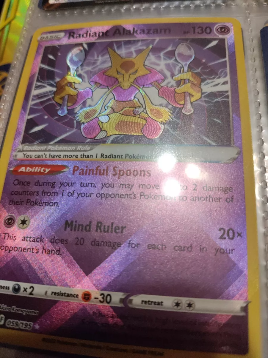 Pokemon TCG Radiant Alakazam 059/195 – The Card and Collectible Guys