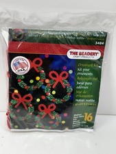 The Beadery Christmas Holiday Wreath Bead Craft Kit Makes 16 Wreaths 5484 New