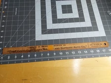 Gulf Gasoline Supreme Auto Oil Ford Wooden Measure Stick Gauge